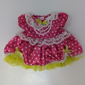 Build A Bear Lalaloopsy Dress Jewel Sparkles Pink Polkadot